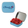 Small Light Blue Mint Tin Filled w/ Cinnamon Red Hots